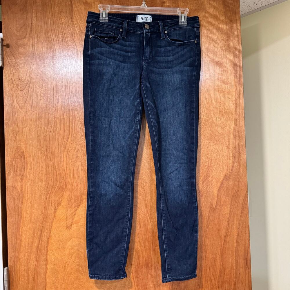 PAIGE Verdugo Crop Mid Rise Skinny Jeans Dark Wash Size 27